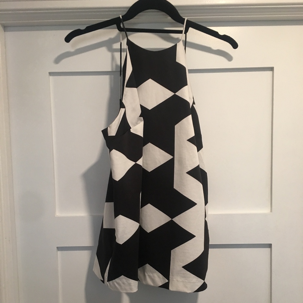 Isla black and white geometric tank - Small